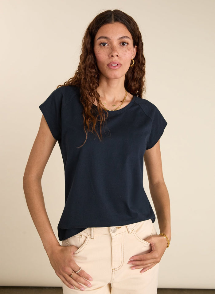 Catherine Organic Cotton Tee - Classic Navy Baukjen