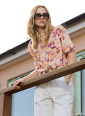 Celia Printed Blouse - Violet Watercolour Floral Baukjen