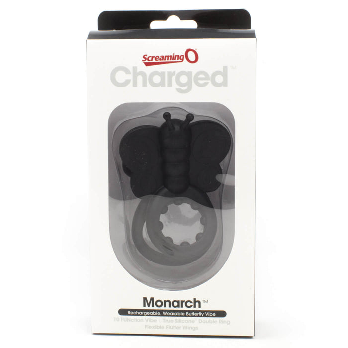 Charged Monarch Butterfly 10 Functions USB Rechargeable Powerful Vibrating Cock Ring