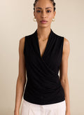 Clare Wrap Top - Caviar Black Baukjen