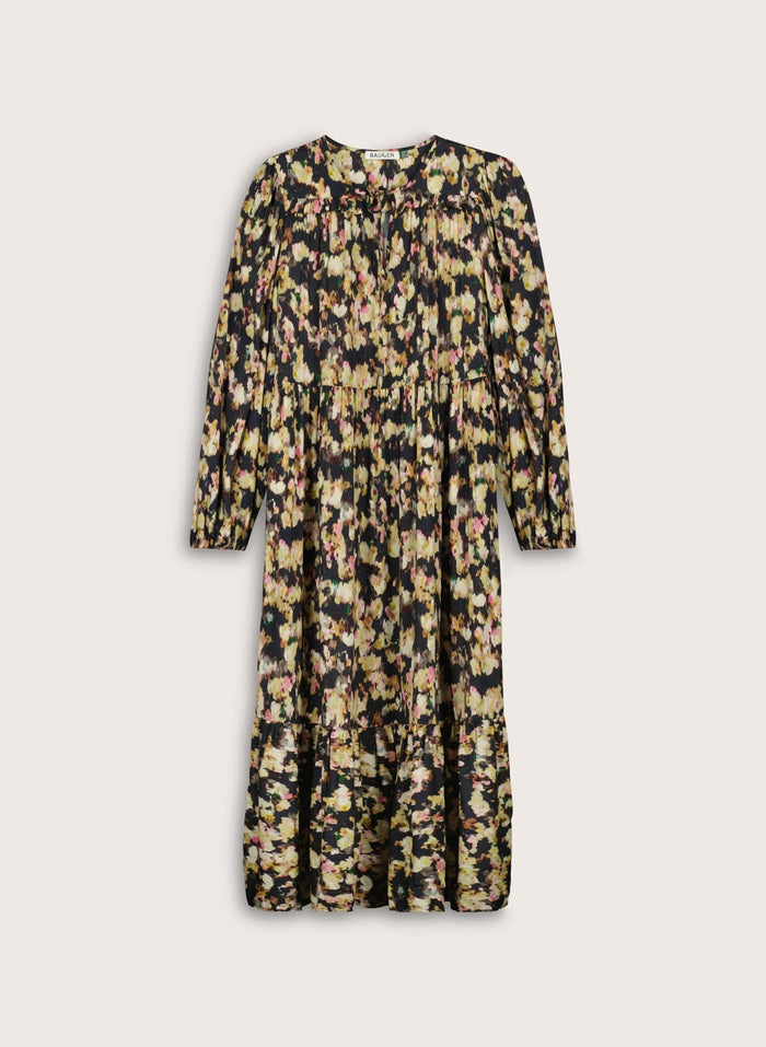 Cleo Printed Midi Dress - Navy Blossom Baukjen