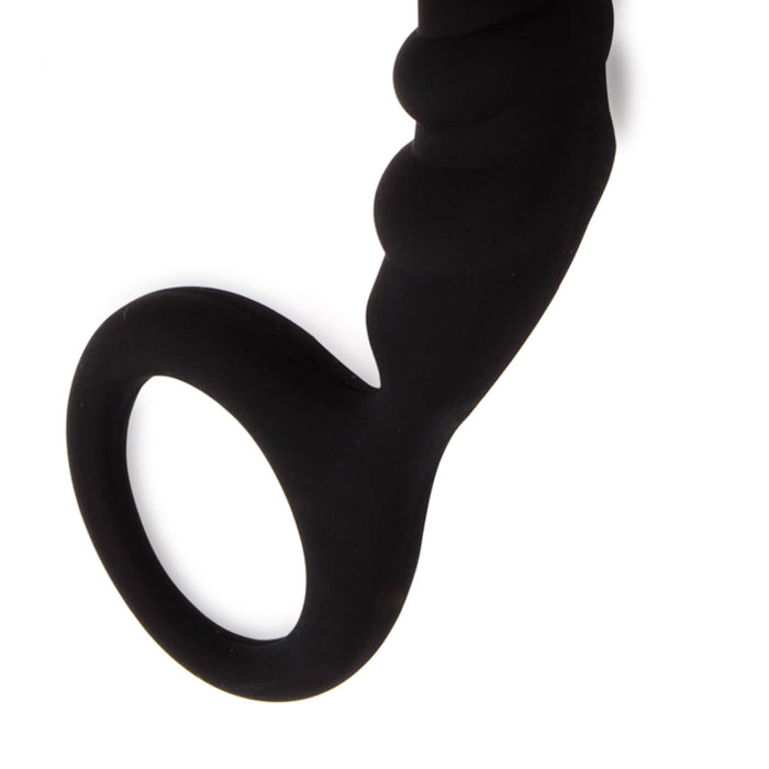 Cloud 9 Curved Silicone Black Waterproof Prostate Plug