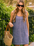 Connie Linen Dress - Indigo Baukjen