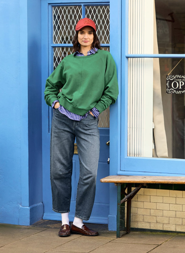 Constance Organic Cotton Sweatshirt - Emerald Baukjen