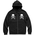 Crossbones Zip Up Hood