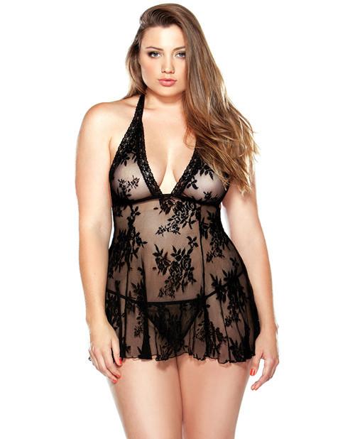 Curve Lace Chemise & G String 1X2X by  FAN -