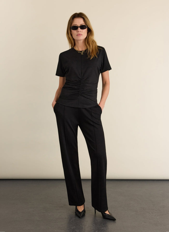 Dani Ruched Waist Top - Black Baukjen