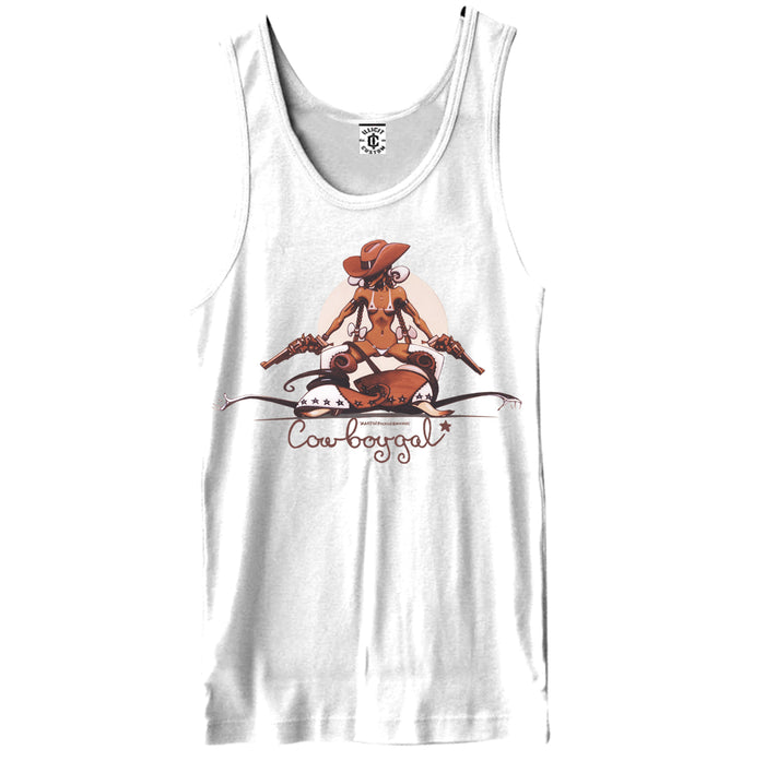Double Barrel Cowboygirl White