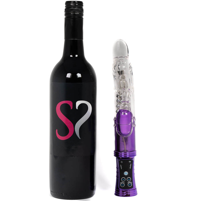Double Delight 12 Function Rotating Beaded Rabbit Vibrator