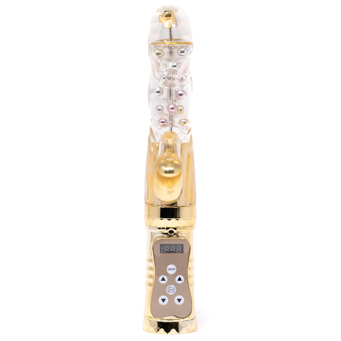 Double Delight Beaded 15 Function Rotating Rabbit Vibrator