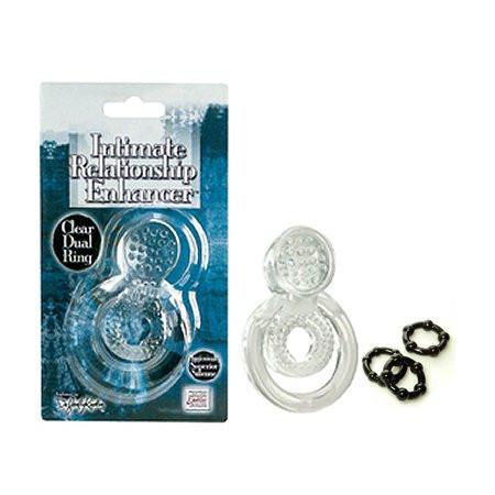 Dr. Joel Kaplan Clear Dual Cock Ring by  California Exotics -  - 2