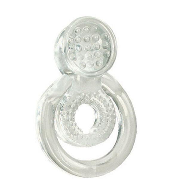 Dr. Joel Kaplan Clear Dual Cock Ring by  California Exotics -  - 1