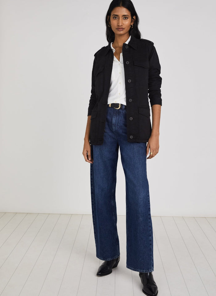 Drake Organic Utility Jacket - Caviar Black Baukjen