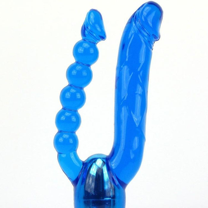 Dual Penetrator Realistic 5 Inch Vibrator Anal Bead Combo by  California Exotics -  - 5