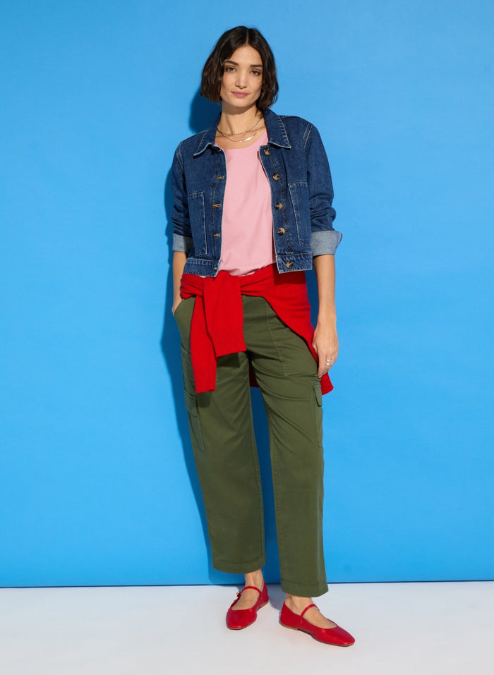 Edith Organic Cotton Cargos - Khaki Baukjen