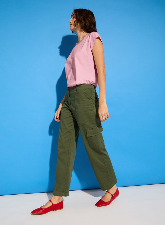 Edith Organic Cotton Cargos - Khaki Baukjen