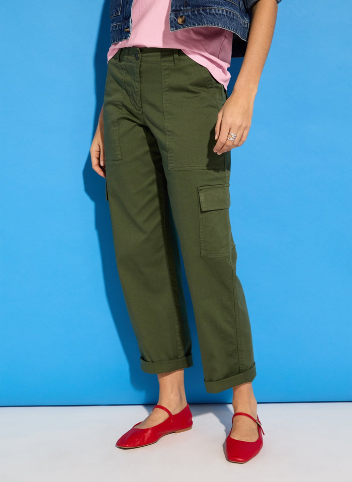 Edith Organic Cotton Cargos - Khaki Baukjen