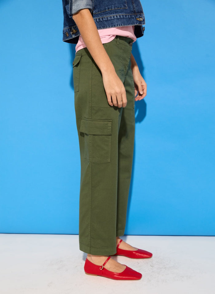 Edith Organic Cotton Cargos - Khaki Baukjen