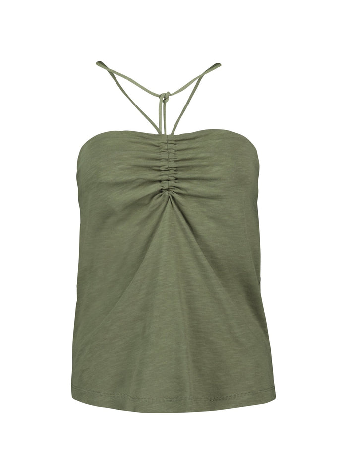 Edna Organic Cotton Top - Light Khaki Baukjen