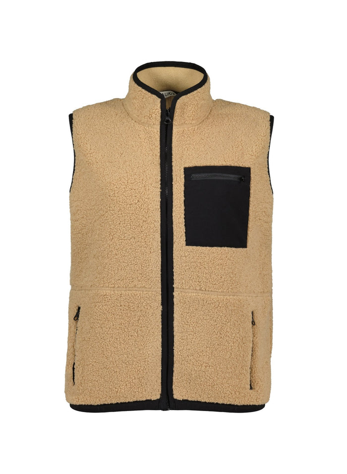 Elif Recycled Fleece Gilet - Tan Baukjen