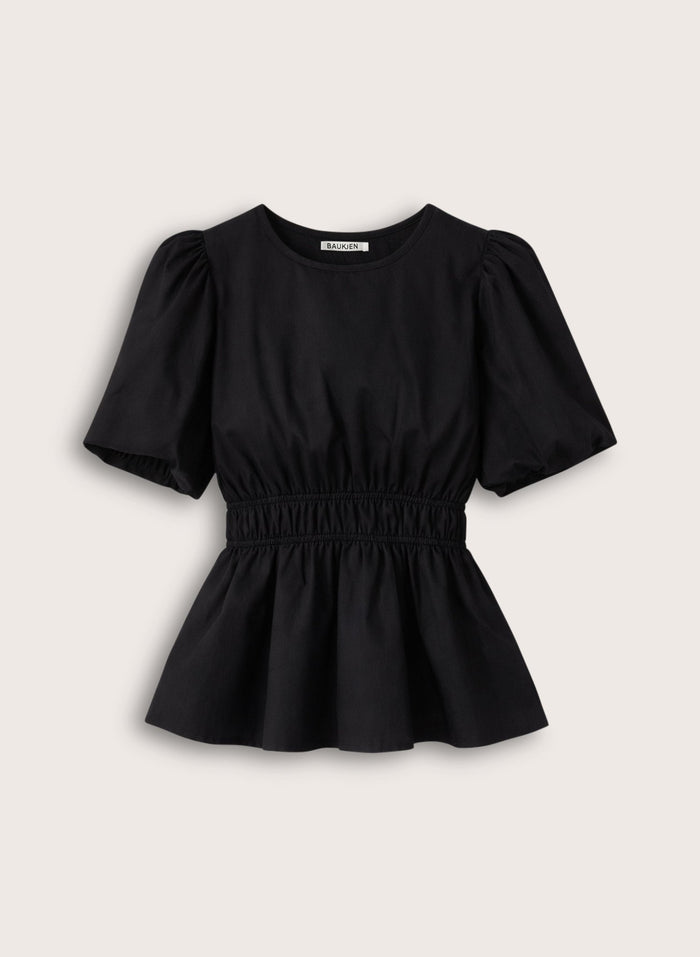 Elise Organic Cotton Top - Caviar Black Baukjen