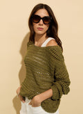 Ellinor European Flax Blend Jumper - Light Olive Baukjen