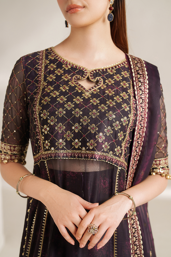 EMBROIDERED CHIFFON UC-3111