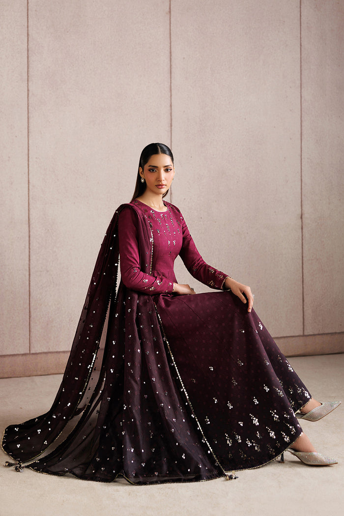 EMBROIDERED RAW SILK UR-7073