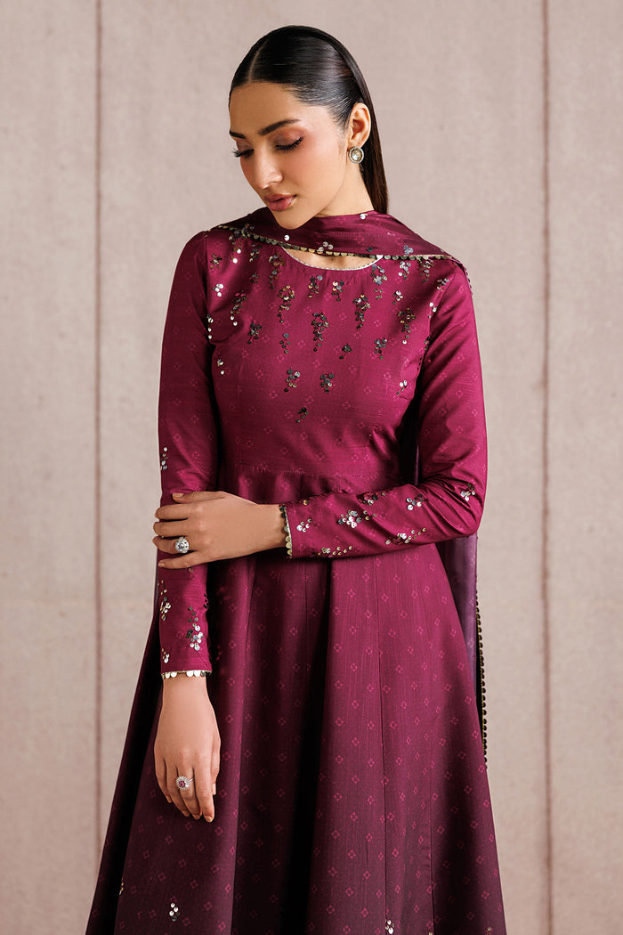 EMBROIDERED RAW SILK UR-7073