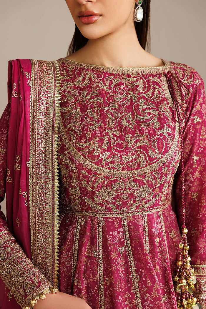 EMBROIDERED RAW SILK UR-7084