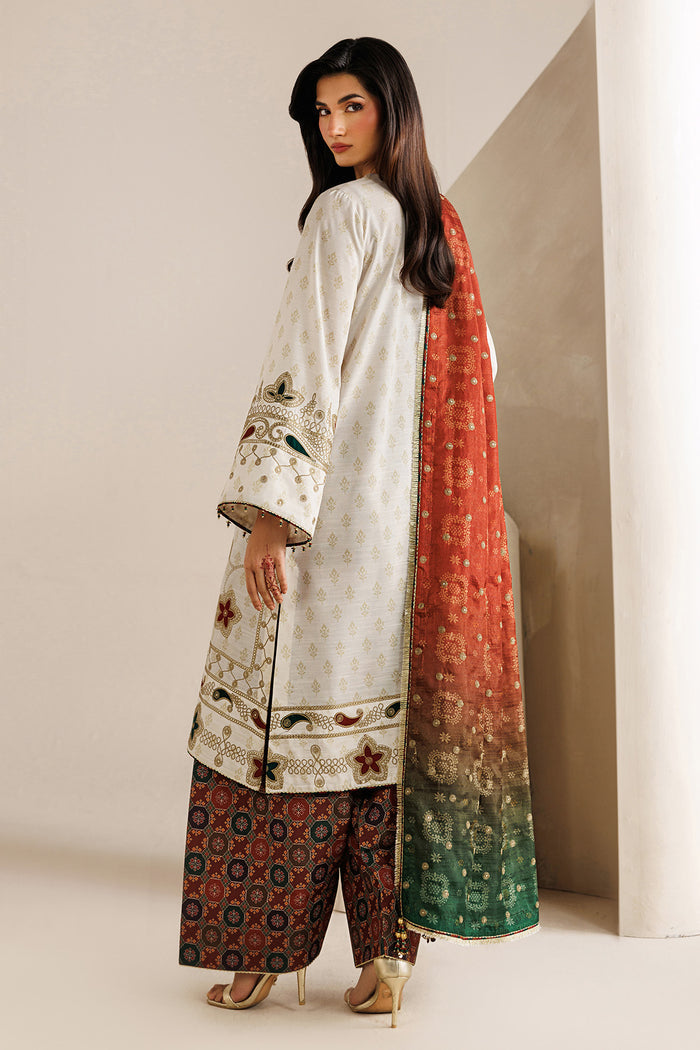 EMBROIDERED RAW SILK UR-7085