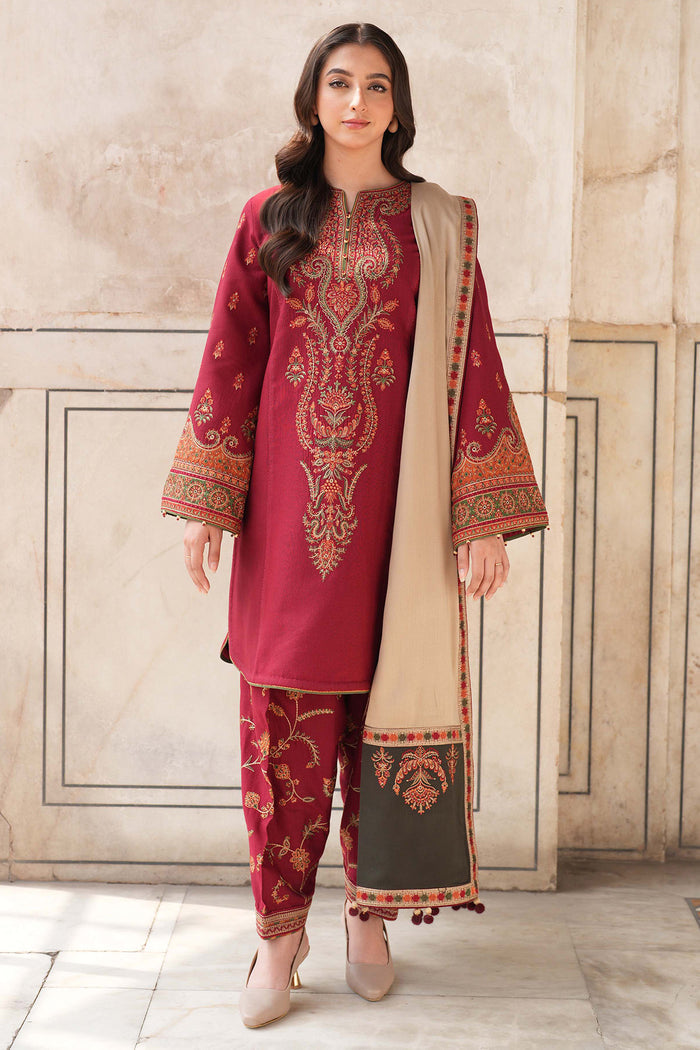EMBROIDERED SLUB KHADDAR DW'24 D3