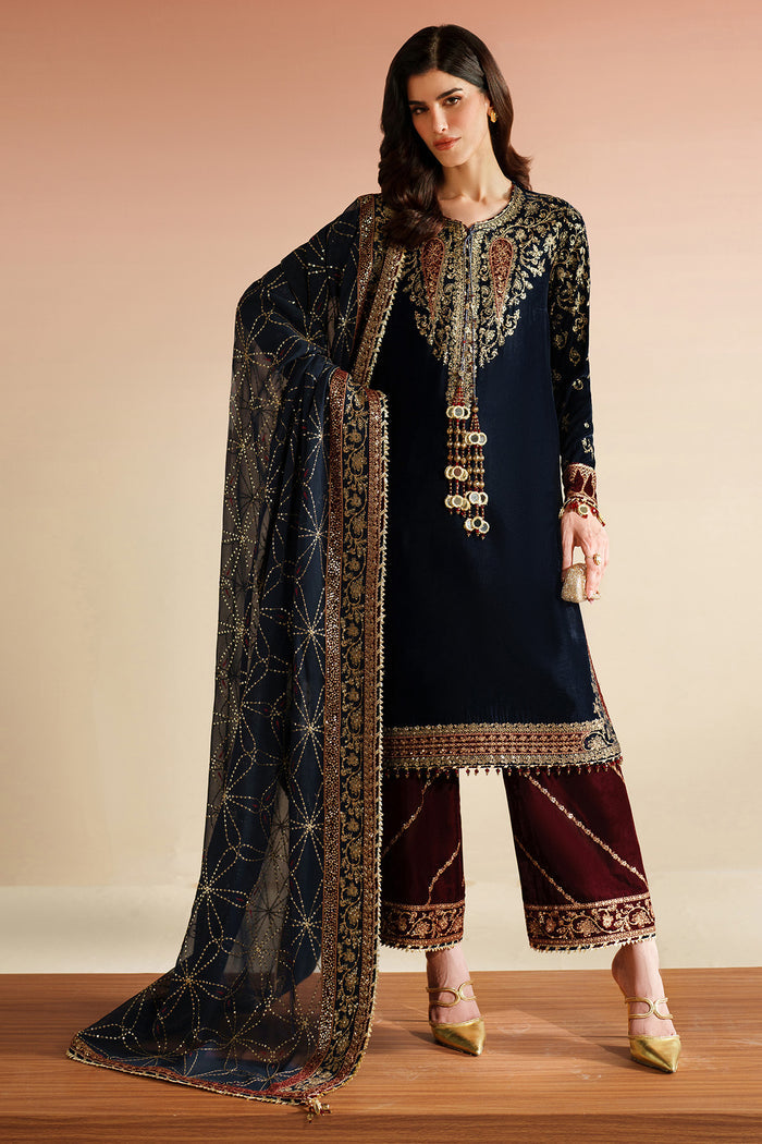 Embroidered Velvet Formal VVF25-D07