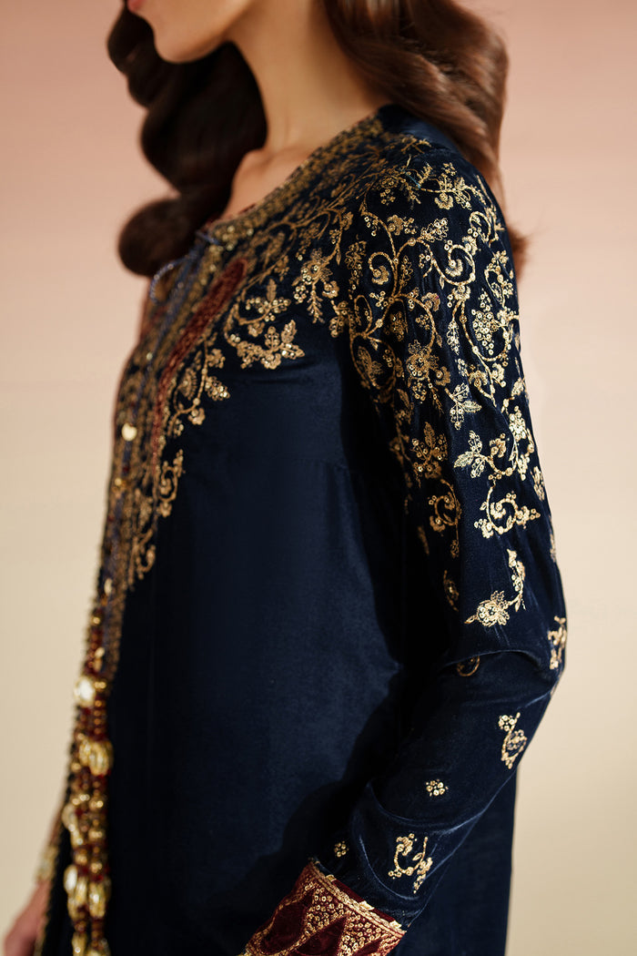 Embroidered Velvet Formal VVF25-D07