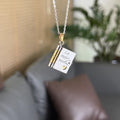 Engravable Heart Geometric Titanium Steel Necklace