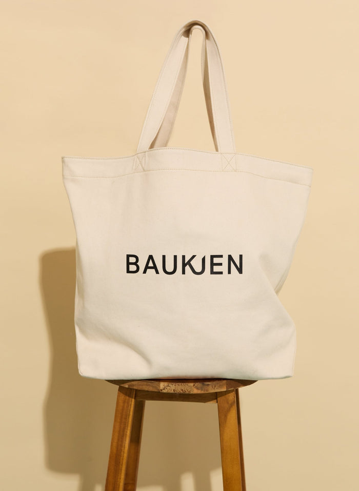 Esma Denim Tote Bag - Natural & Black Baukjen