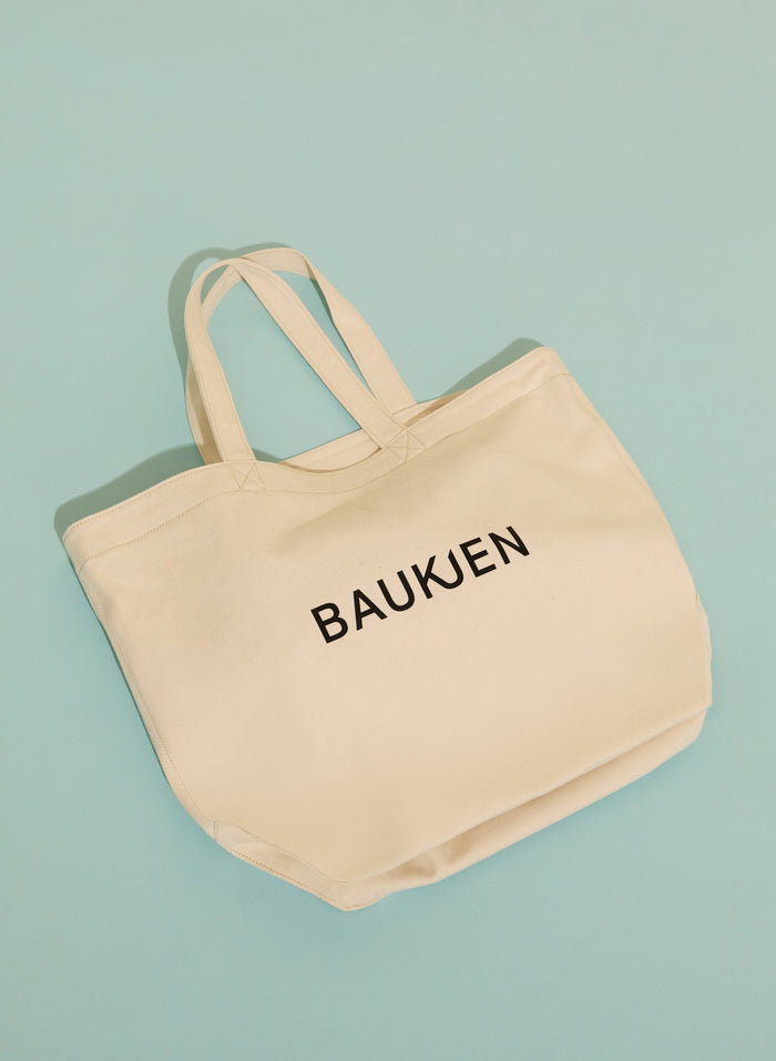 Esma Denim Tote Bag - Natural & Black Baukjen