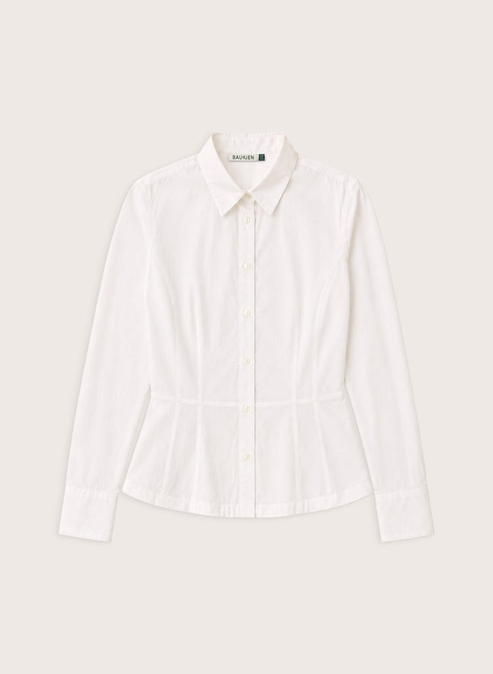 Essi Peplum Shirt - White Baukjen
