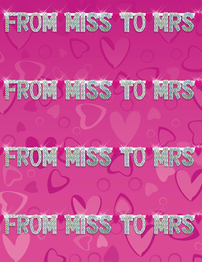 Favors "From Miss to Mrs" Party Banner
