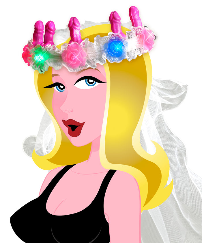 Favors Pecker Light-Up Veil (Bachelorette Party)