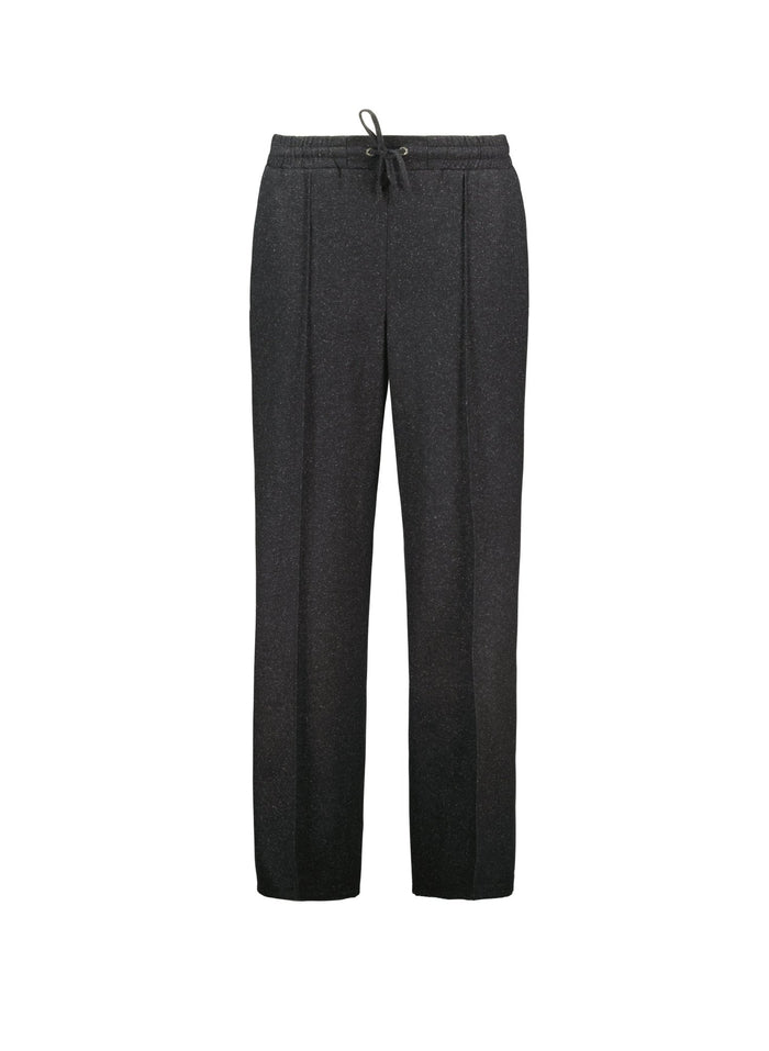 Petite Fera Wool Blend Wide Leg Trousers - Grey Baukjen