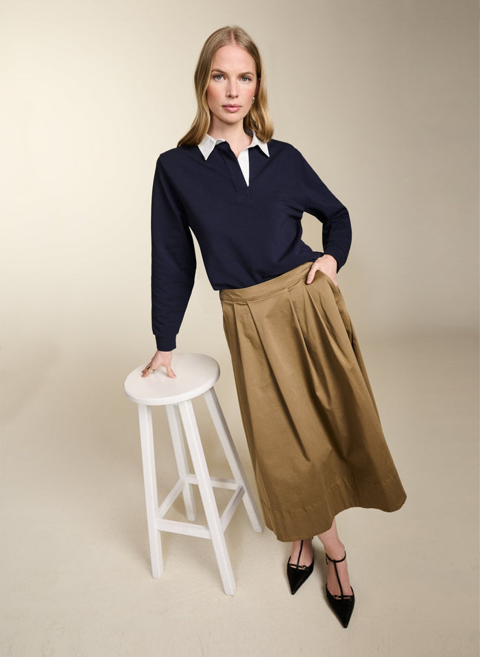Fernanda Regenerative Cotton Rugby Top - Classic Navy Baukjen