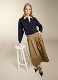 Fernanda Regenerative Cotton Rugby Top - Classic Navy Baukjen