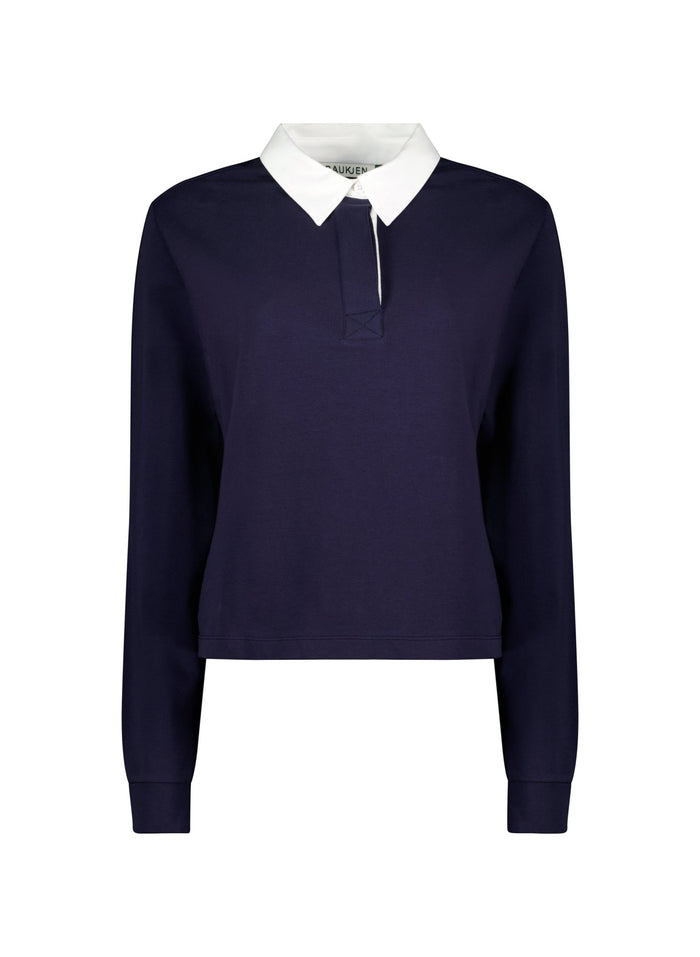 Fernanda Regenerative Cotton Rugby Top - Classic Navy Baukjen