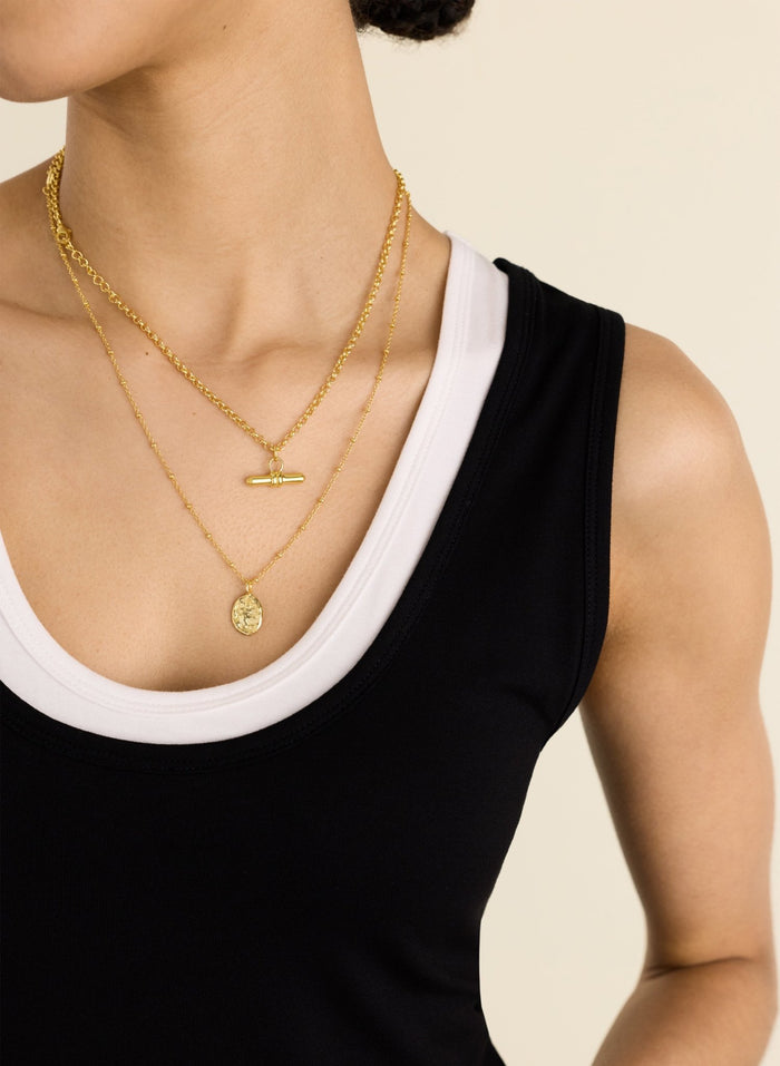 Flossie Layered Tank - Caviar Black & White Baukjen