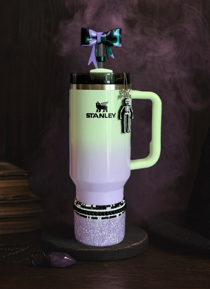 Glow in the Dark Cute Skeleton Charm - Tumbler Handle Charm