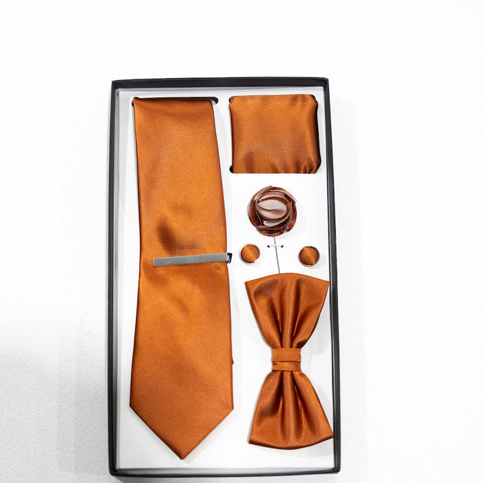 Groomsmen 6-Piece Set (Bowtie & Tie) Sienna - Quick Ship