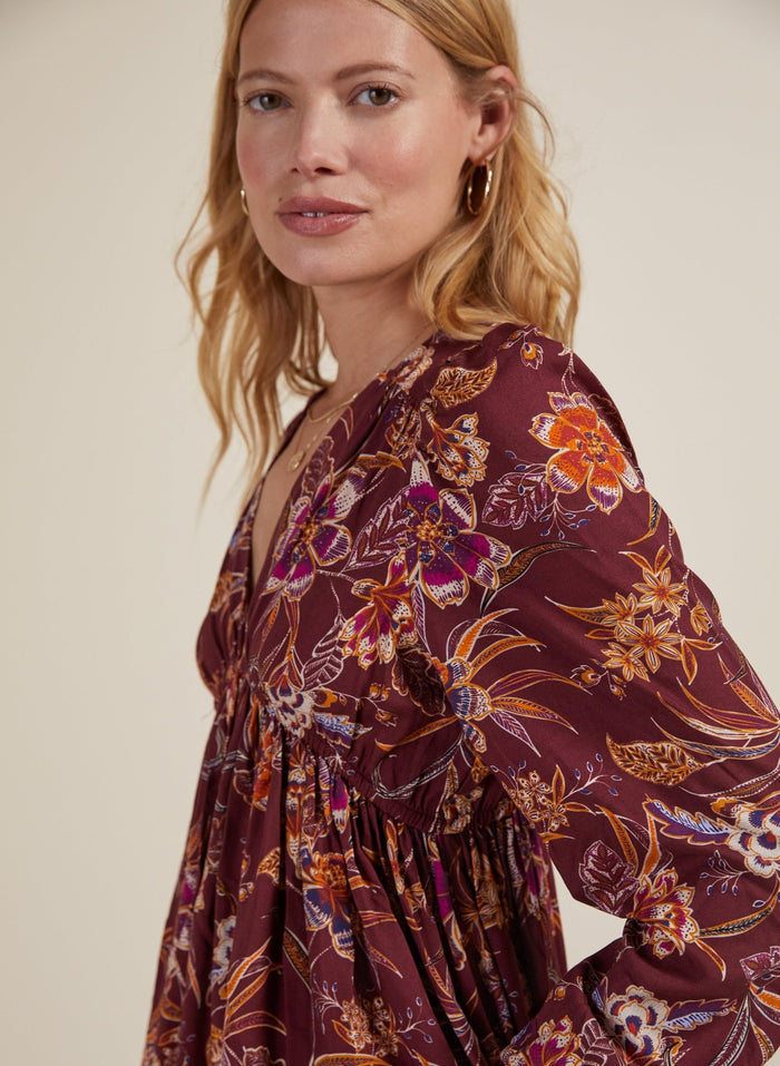 Gwyneth Dress with Lenzing™ Ecovero™ - Garnet Woodland Baukjen