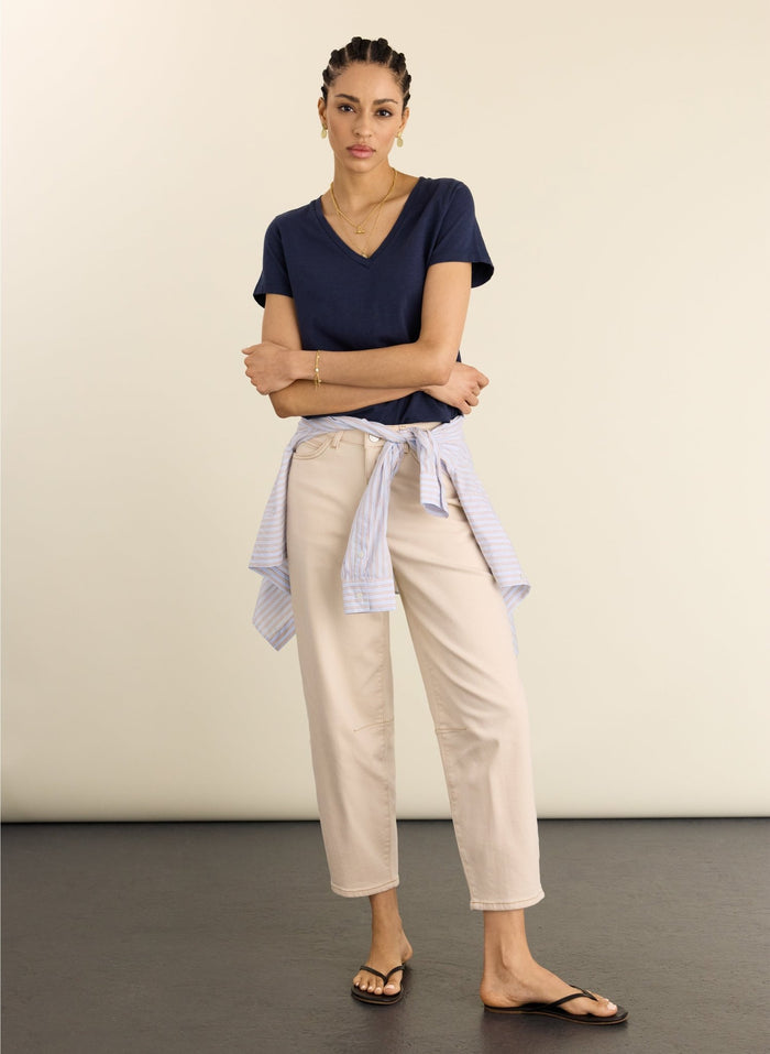 Hanorah Organic V - Neck Tee - Deep Indigo Baukjen