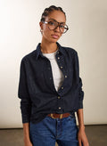 Hattie Organic Denim Shirt - Dark Indigo Baukjen